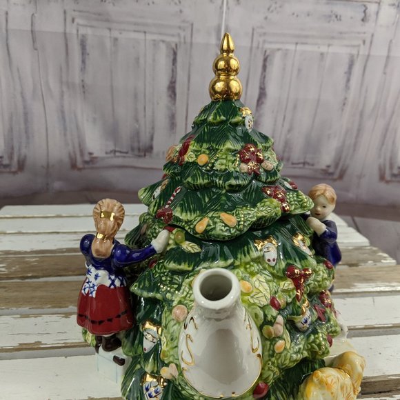 Waterford trimming tree teapot 1st ed holiday heir - Picture 3 of 7